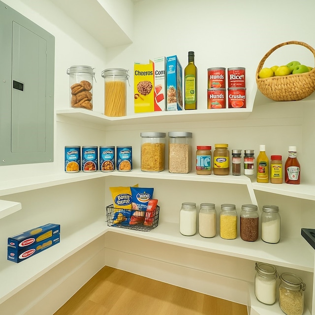 pantry with electric panel