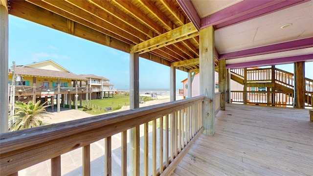 975 S Stingaree, Crystal Beach, TX 77650 - deck with a water view