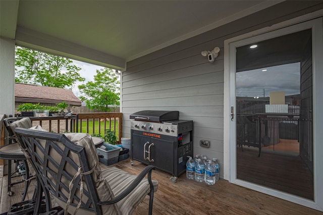 wooden deck with fence