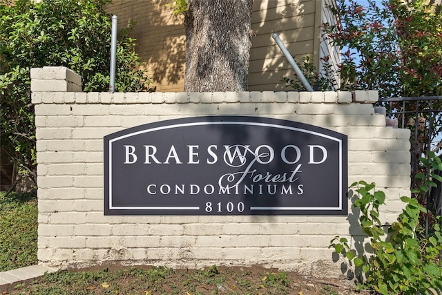 view of community sign