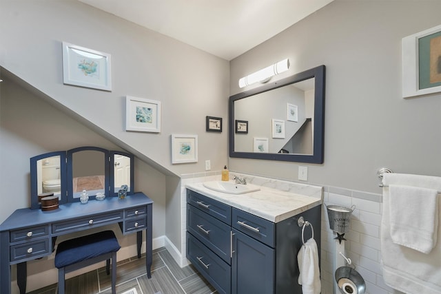 bathroom with vanity