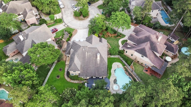 bird's eye view featuring a residential view