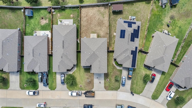 bird's eye view with a residential view