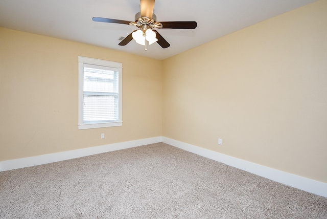 1406 Foxwood Rd, Houston, TX 77008 - empty room featuring carpet floors, a ceiling fan, and baseboards