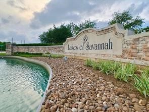 view of community sign