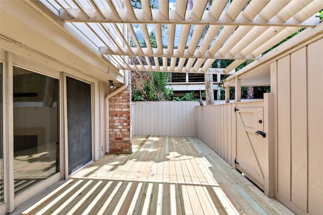 wooden deck with fence