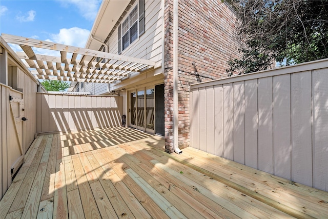 deck with a pergola