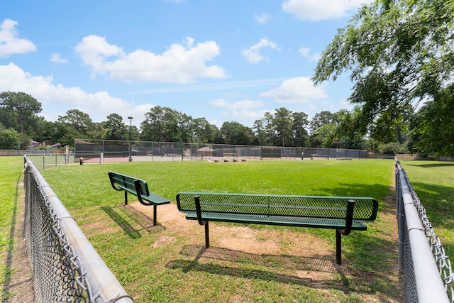 view of home's community featuring a dog friendly area