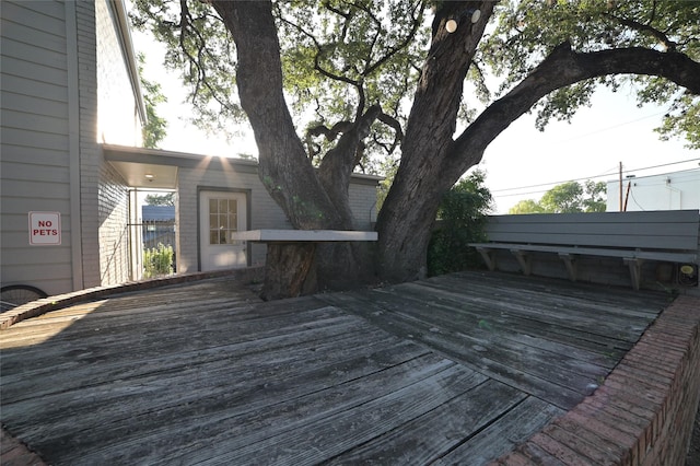 view of deck