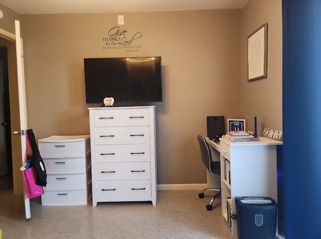 office area with baseboards