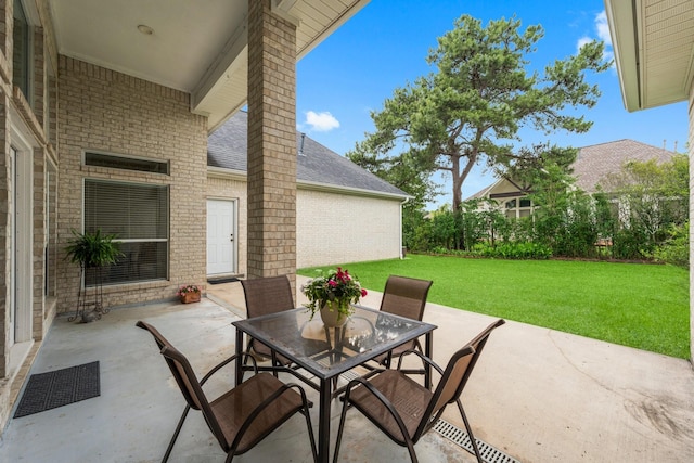 view of patio / terrace with outdoor dining area