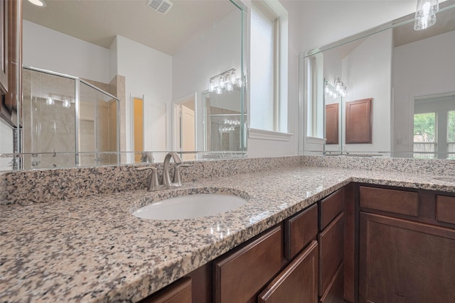 8135 W Pine Creek Bnd, Cypress, TX 77433 - full bath featuring a shower stall and double vanity