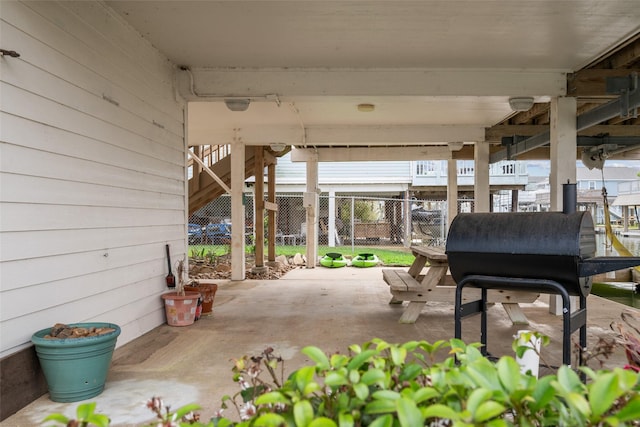 22118 Matagorda Dr, Galveston, TX 77554 - view of patio / terrace with fence