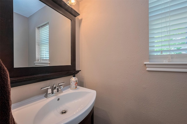bathroom featuring a sink and a healthy amount of sunlight