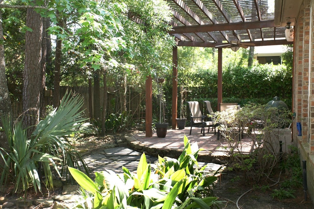 view of patio / terrace featuring fence and a pergola
