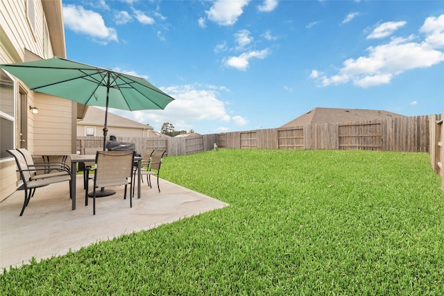 41534 Stampede Stream Dr, Magnolia, TX 77354 - view of yard featuring a patio and a fenced backyard