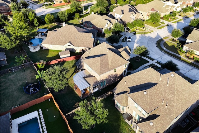 birds eye view of property featuring a residential view
