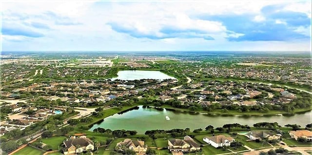 13216 Castlewind Ln, Pearland, TX 77584 - aerial view featuring a residential view and a water view