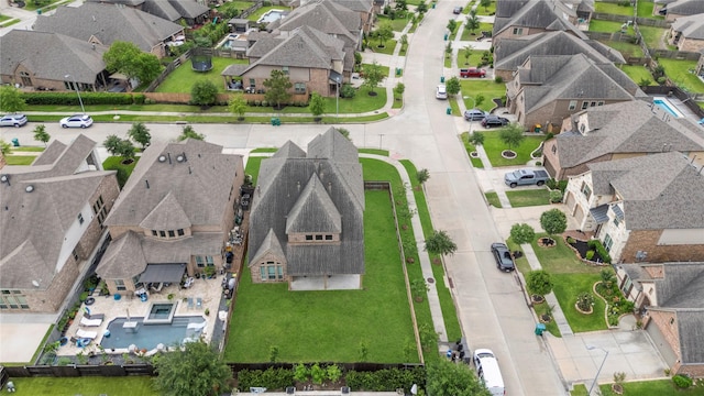 aerial view with a residential view