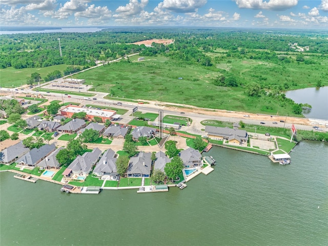 13625 Lakeside Place Dr, Willis, TX 77318 - birds eye view of property featuring a water view and a forest view