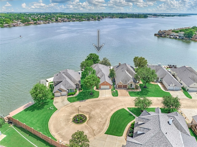 13625 Lakeside Place Dr, Willis, TX 77318 - birds eye view of property with a water view and a residential view
