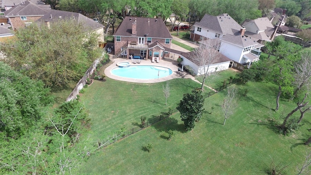 birds eye view of property featuring a residential view