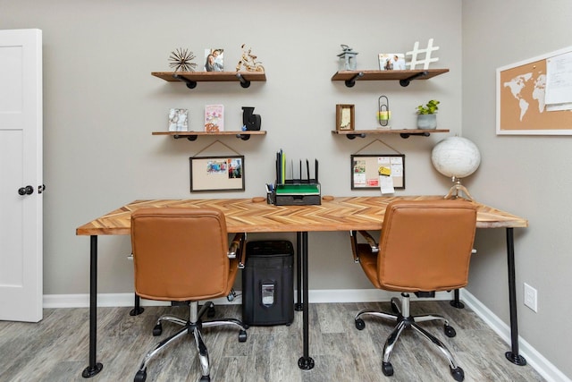 3300 Michelle Ave, Vidor, TX 77662 - home office with baseboards and wood finished floors