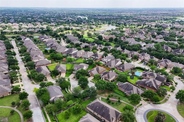 bird's eye view with a residential view