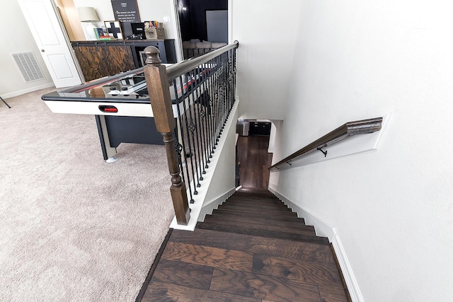 2502 Crossvine Dr, Katy, TX 77494 - staircase with baseboards and visible vents