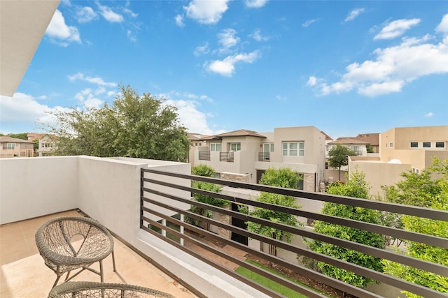 balcony with a residential view