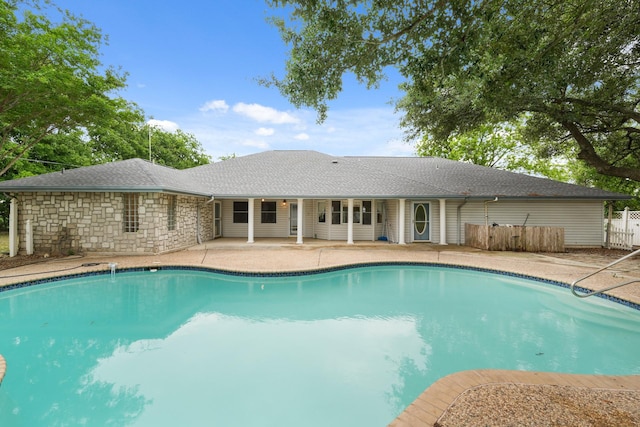 6625 E Post Rd, Kyle, TX 78640 - pool featuring a patio area and fence