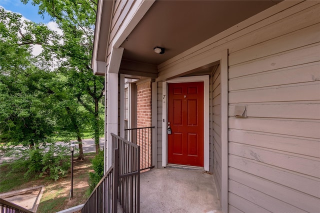 view of doorway to property
