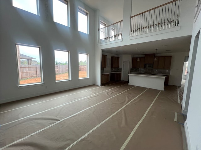 27111 Bel Air Point Ln, Katy, TX 77493 - unfurnished living room with a towering ceiling