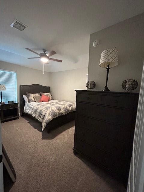 15419 Greenford Glen Dr, Cypress, TX 77429 - bedroom featuring a ceiling fan, visible vents, and carpet