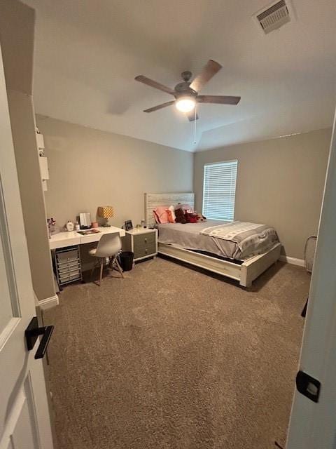 15419 Greenford Glen Dr, Cypress, TX 77429 - bedroom with a ceiling fan, carpet floors, baseboards, and visible vents
