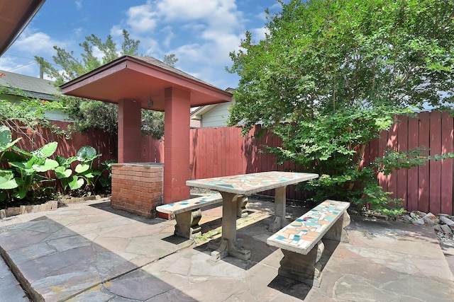 view of patio / terrace featuring a fenced backyard