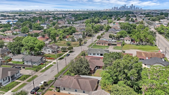 aerial view with a view of city and a residential view