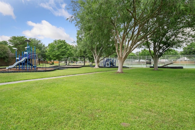 exterior space with fence and playground community