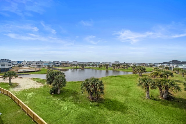 4014 Miramar Ct, Galveston, TX 77554 - water view with fence and a residential view