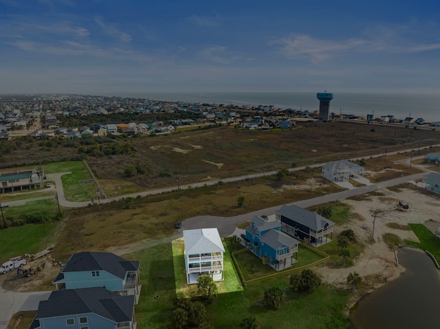 4014 Miramar Ct, Galveston, TX 77554 - drone / aerial view featuring a water view