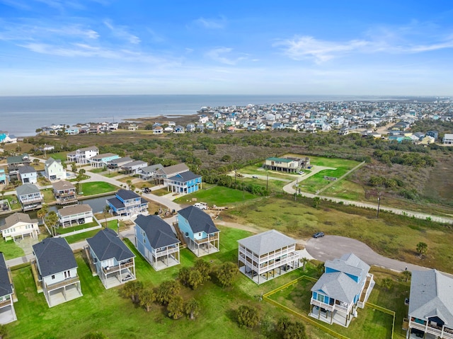 4014 Miramar Ct, Galveston, TX 77554 - drone / aerial view featuring a residential view and a water view