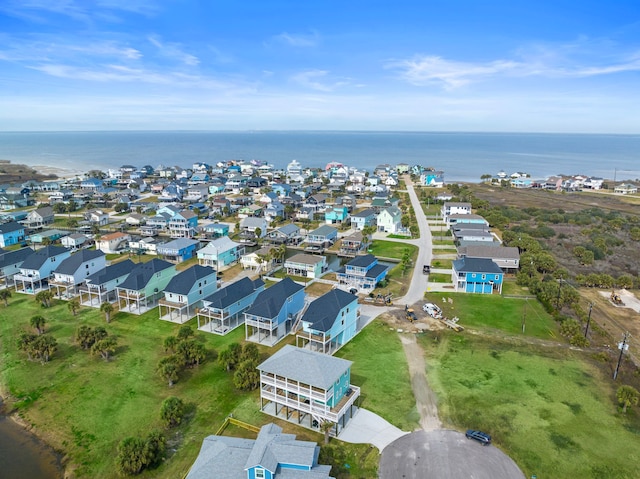 4014 Miramar Ct, Galveston, TX 77554 - bird's eye view with a residential view and a water view