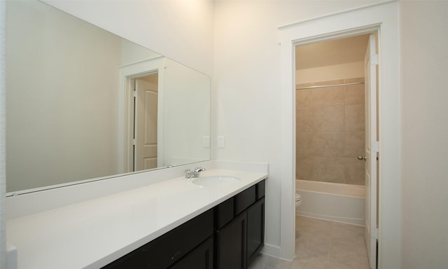 4439 Azalea Blossom Rd, Pinehurst, TX 77362 - bathroom with toilet, tile patterned floors, and vanity