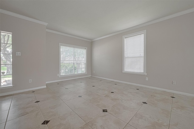 10310 Sable Trail Ln, Houston, TX 77064 - unfurnished room featuring crown molding, light tile patterned flooring, and baseboards