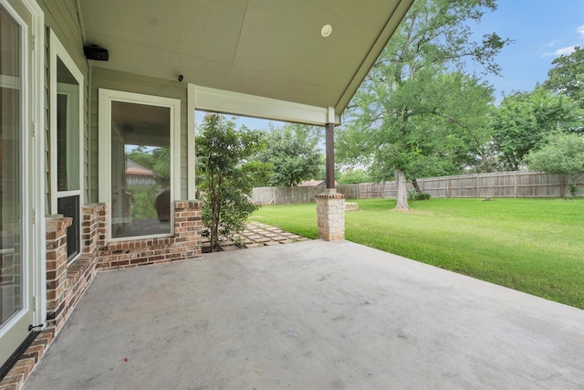 view of patio / terrace with a fenced backyard