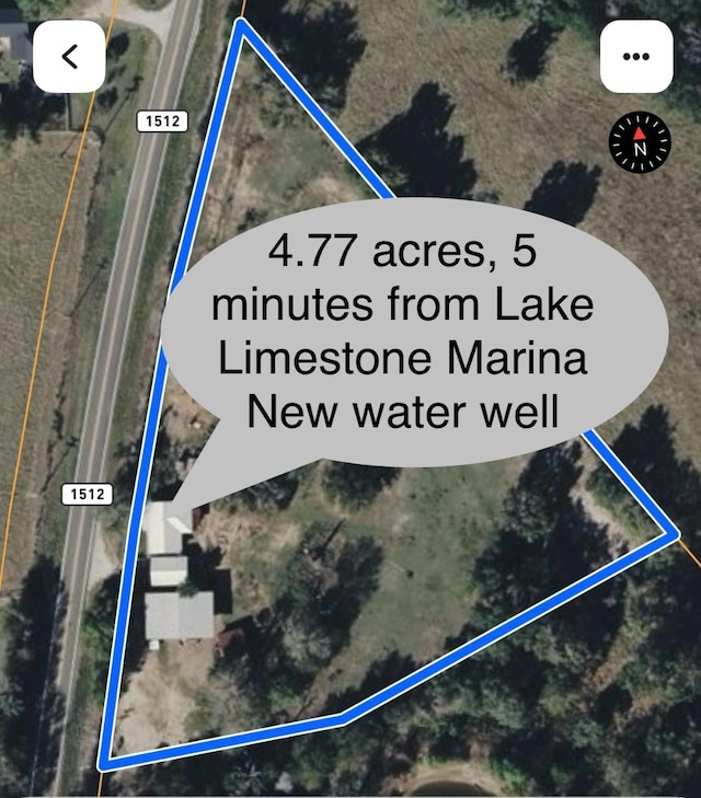 1423 Fm 1512, Jewett, TX 75846 - map / location featuring property boundaries highlighted