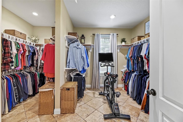 view of walk in closet
