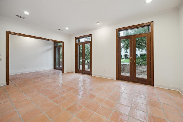 5040 Fieldwood Dr, Houston, TX 77056 - spare room with plenty of natural light, visible vents, and french doors
