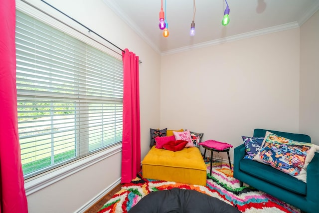bedroom featuring baseboards and ornamental molding