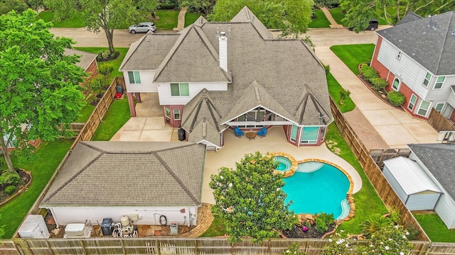 birds eye view of property